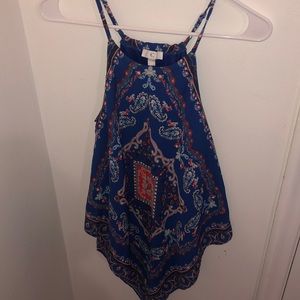 beautiful high neck spaghetti strap blouse